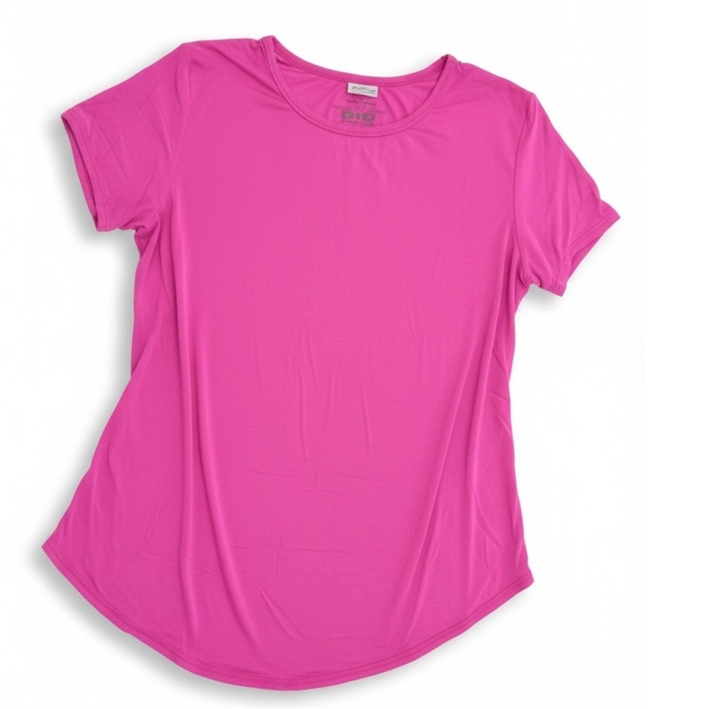Barbiecore Crazy Train Women‎ Hot Pink Short Sleeve T-Shirt Size Large Rayon
